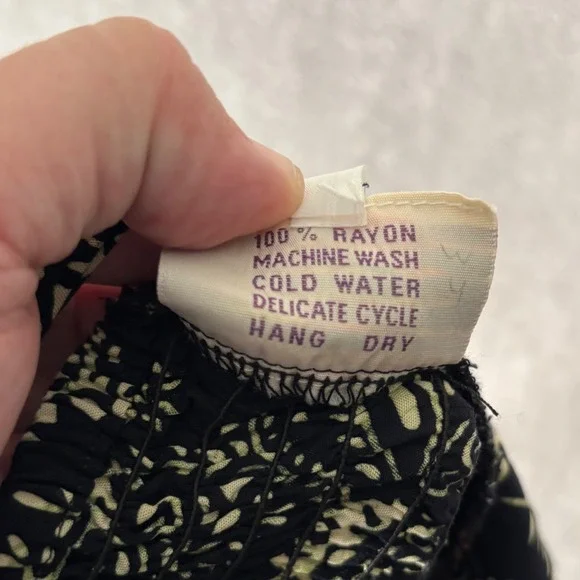 Santiki Tiered Midi Dress Women's Size L Floral Print Black Brown Bohemian Fairy - Picture 4 of 14